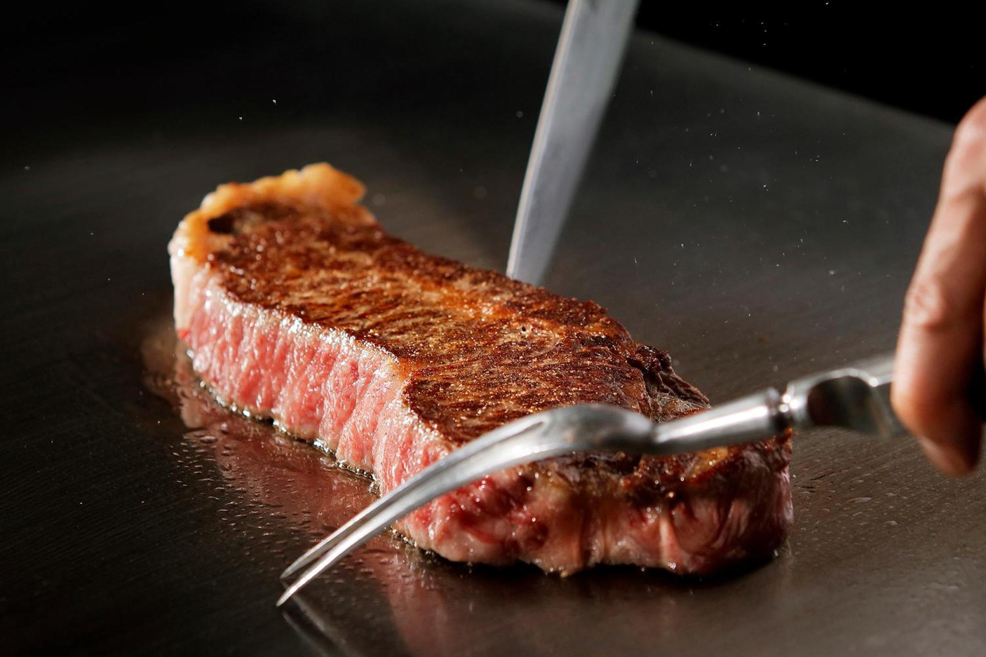 Premier Hotel Nakajima Park Sapporo Exterior foto A steak being seared